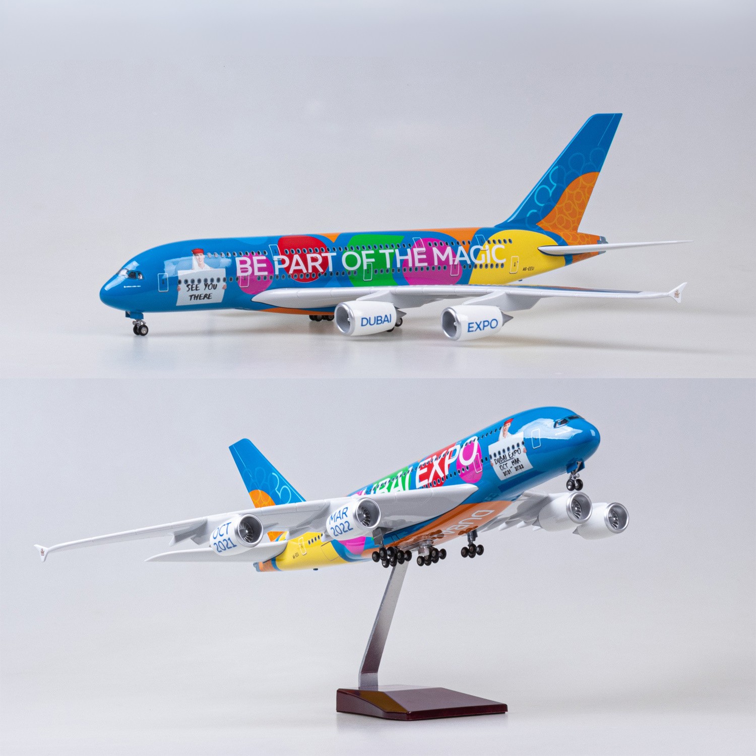 Model Airplane Plastic - 1/160 scale Emirates EXPO A380 Large