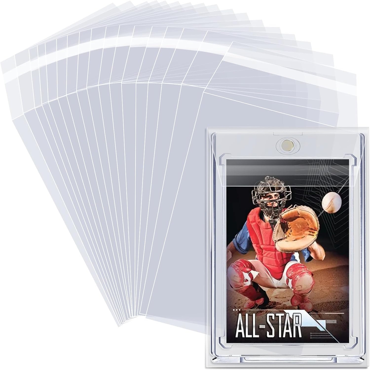 100Pcs 3.2X4.6 Card Sleeves Fi - Graded Card Display 评论和价格