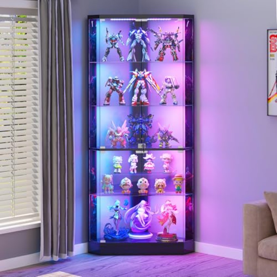 Corner Display Case with RGB L - Display Case Acrylic 评论和价格