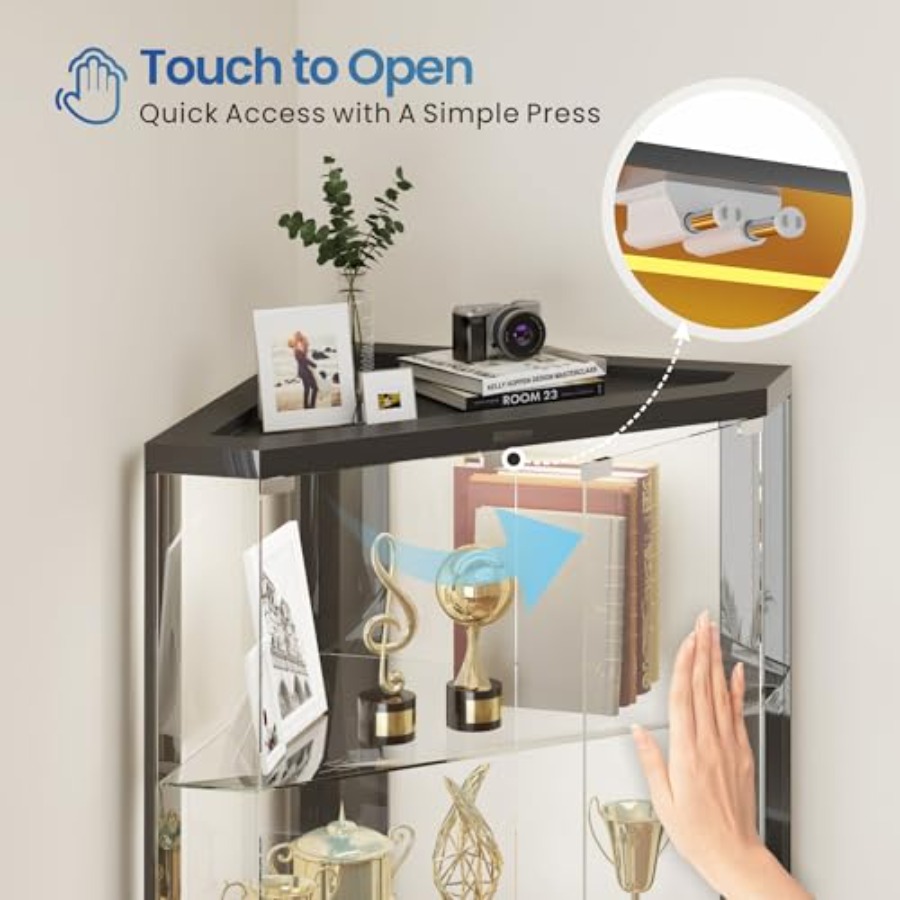 Corner Display Case with RGB L - Display Case Acrylic 评论和价格