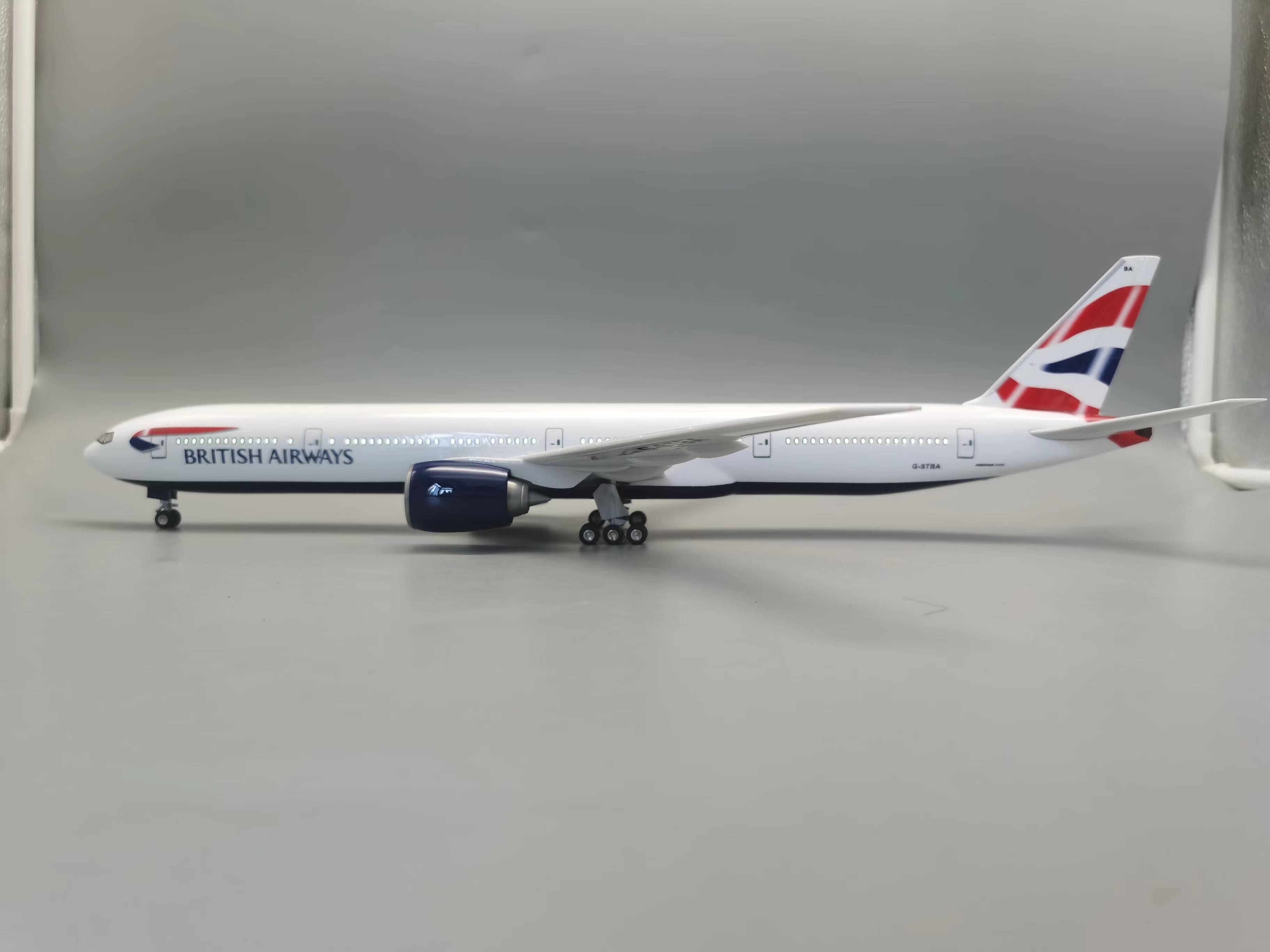 47cm Aircraft Diecast 777 Brit - Model Airplane Plastic 评论和价格