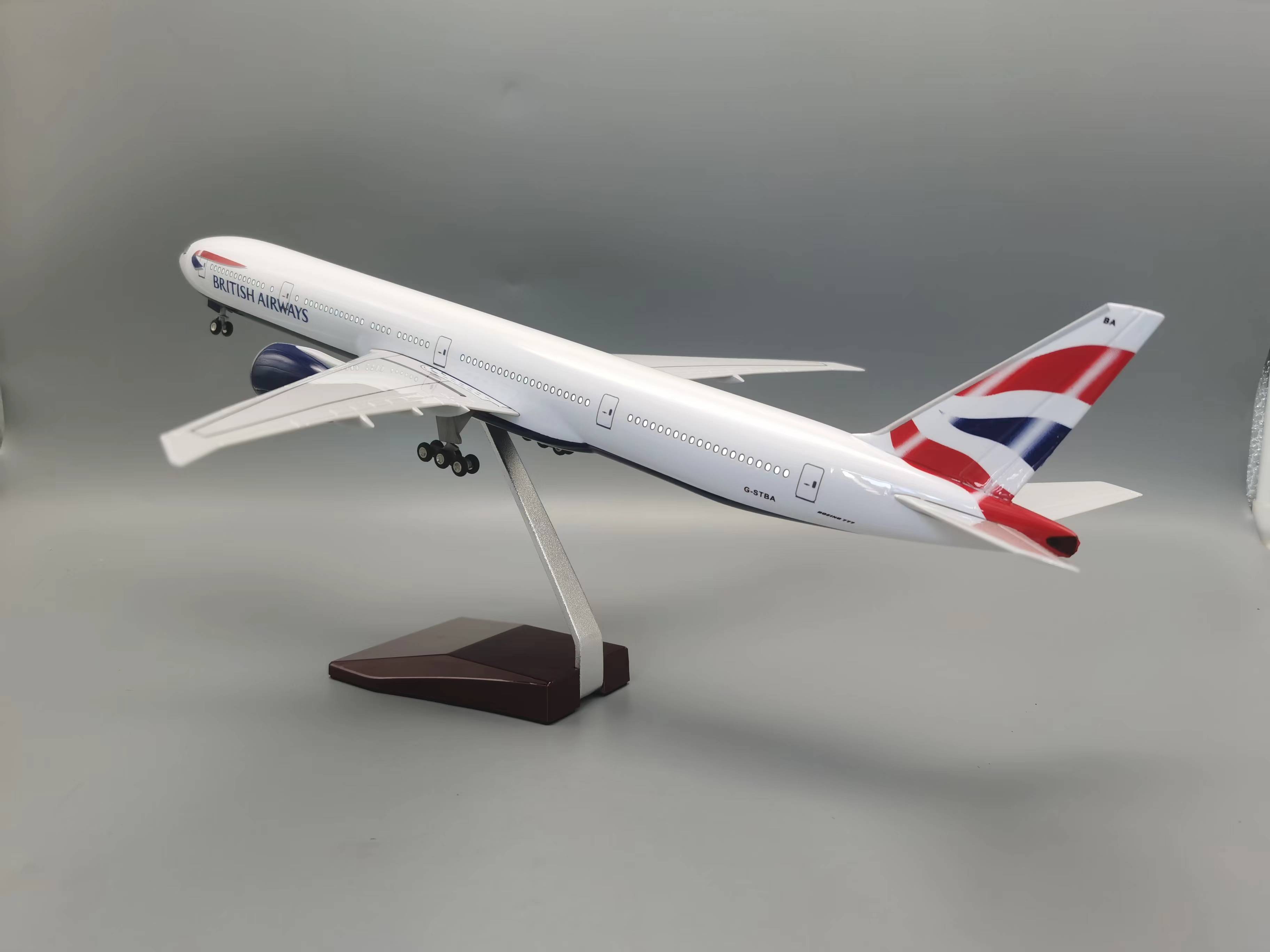 47cm Aircraft Diecast 777 Brit - Model Airplane Plastic 评论和价格